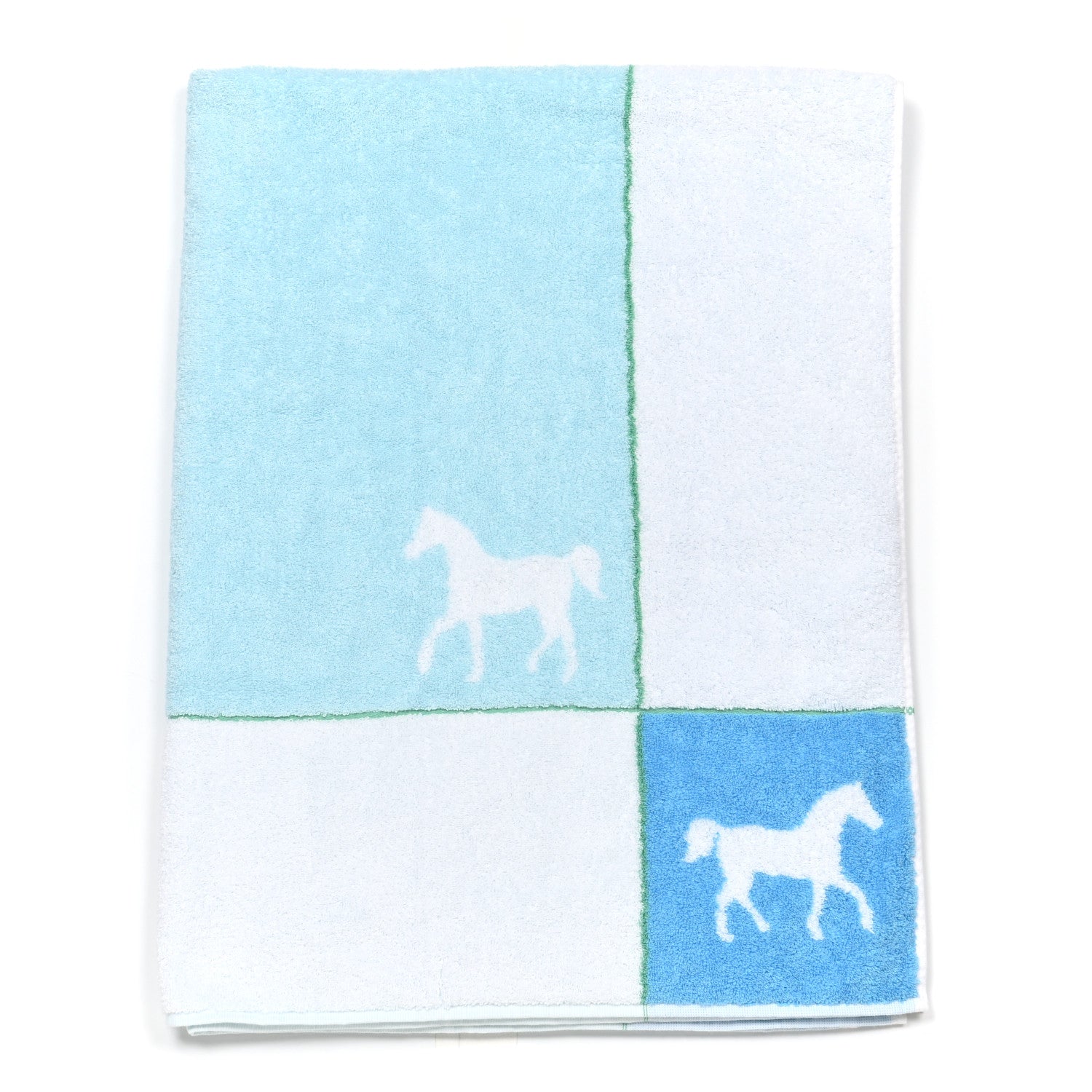 Hermes Cotton Cavalcolor Bath Towel Bleu Celeste 2 of 4