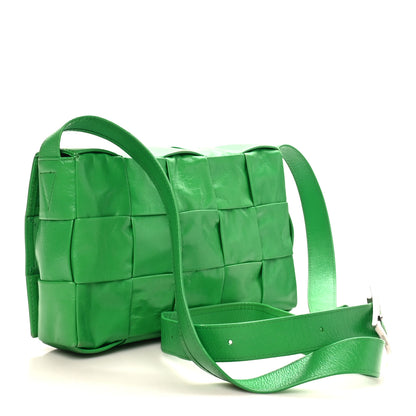 Bottega Veneta Paper Calfskin Maxi Intreccio Cassette Crossbody Bag Parakeet 3 of 9