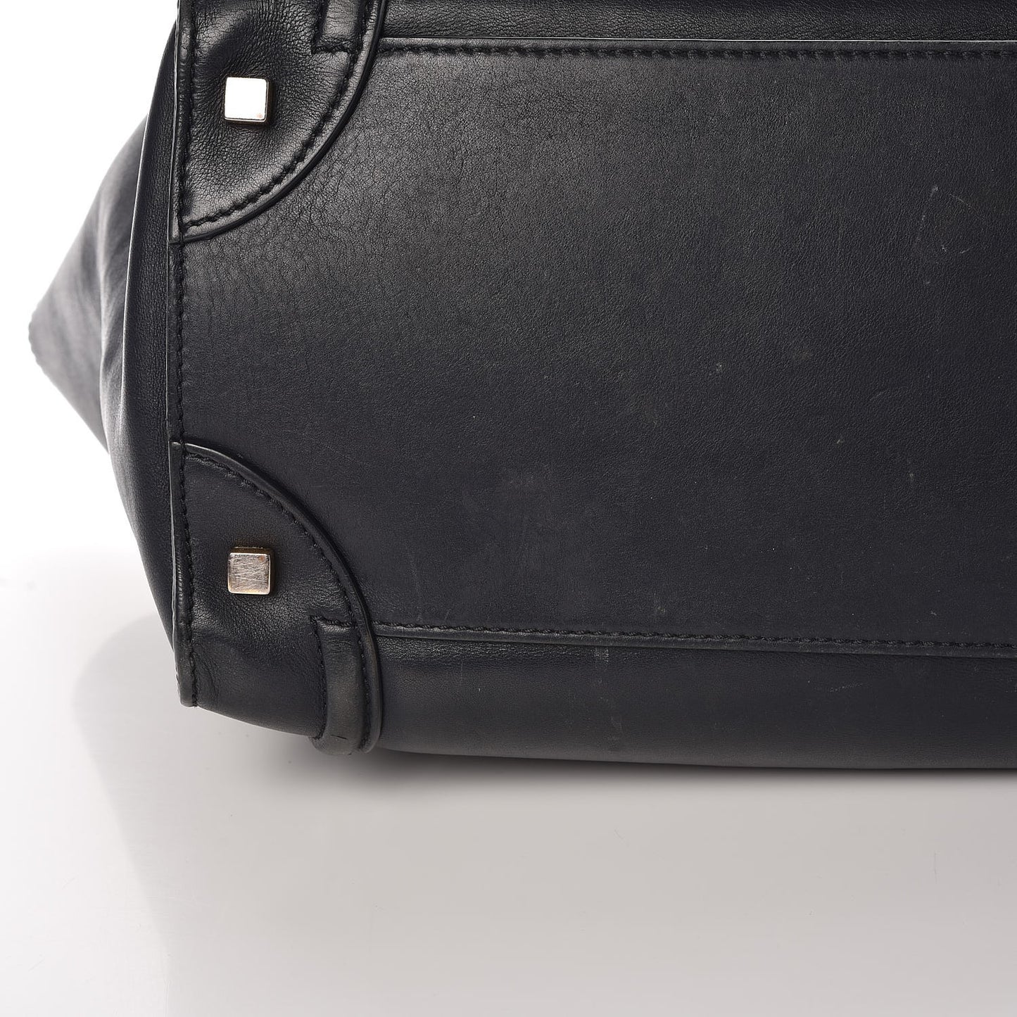 Smooth Calfskin Mini Luggage Navy Blue
