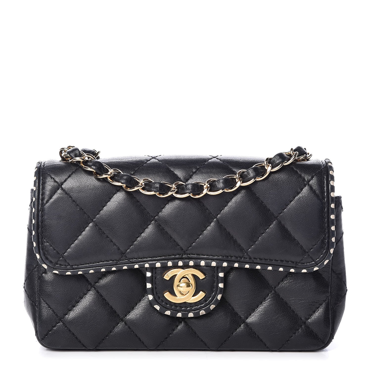 Chanel Lambskin Quilted Mini Flap Black 1 of 10