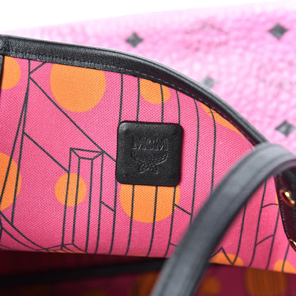 MCM Visetos Medium Liz Reversible Shopper Tote Pink 10 of 16