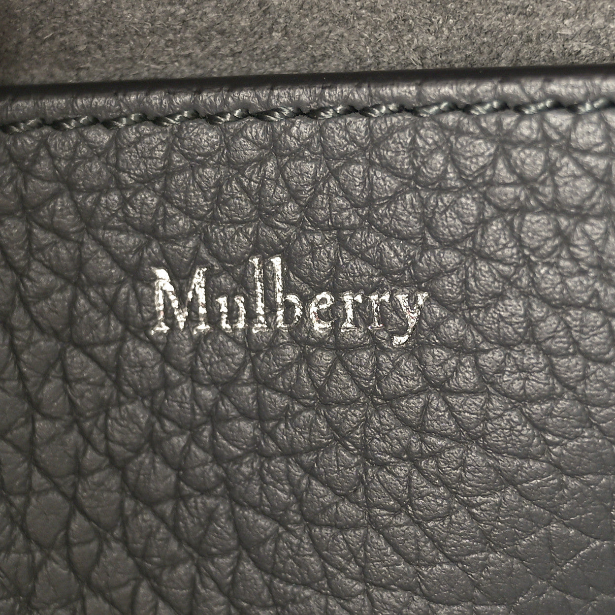 Mulberry Heavy Grain Mini Iris Hobo Charcoal 6 of 9