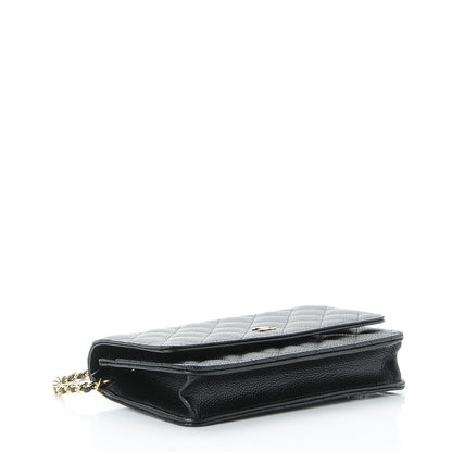 Chanel Caviar Quilted Wallet On Chain WOC Black 4 of 9