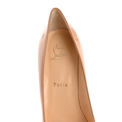 Christian Louboutin Patent Decollete 554 85 Pumps 37.5 Nude 7 of 8