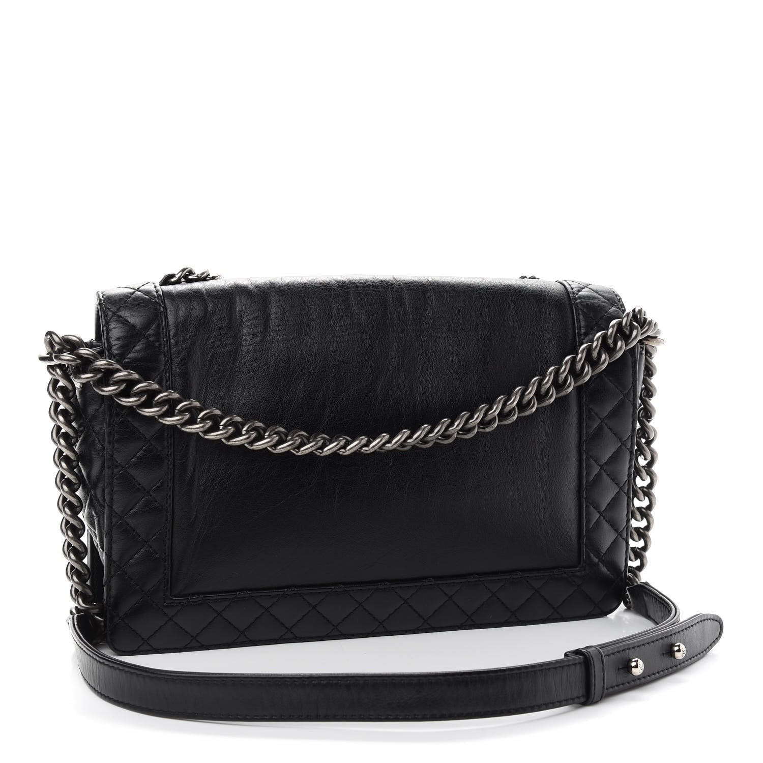 Chanel Calfskin Enchained New Medium Boy Flap Black 3 of 9