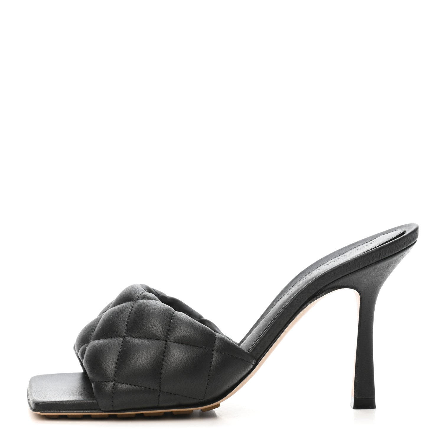 Bottega Veneta Nappa Matelasse Padded Mule Sandals 35 Black 1 of 8