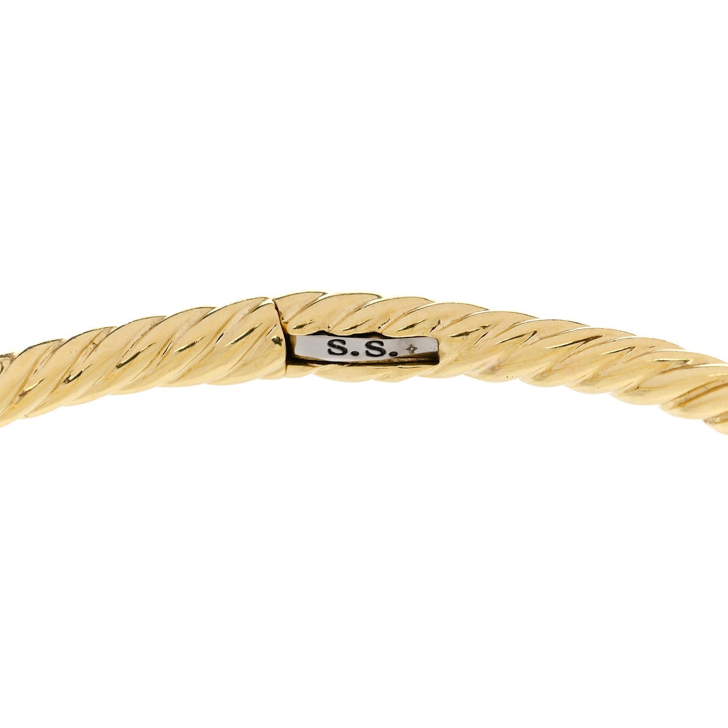 18K Yellow Gold Diamond Willow Bypass Bracelet