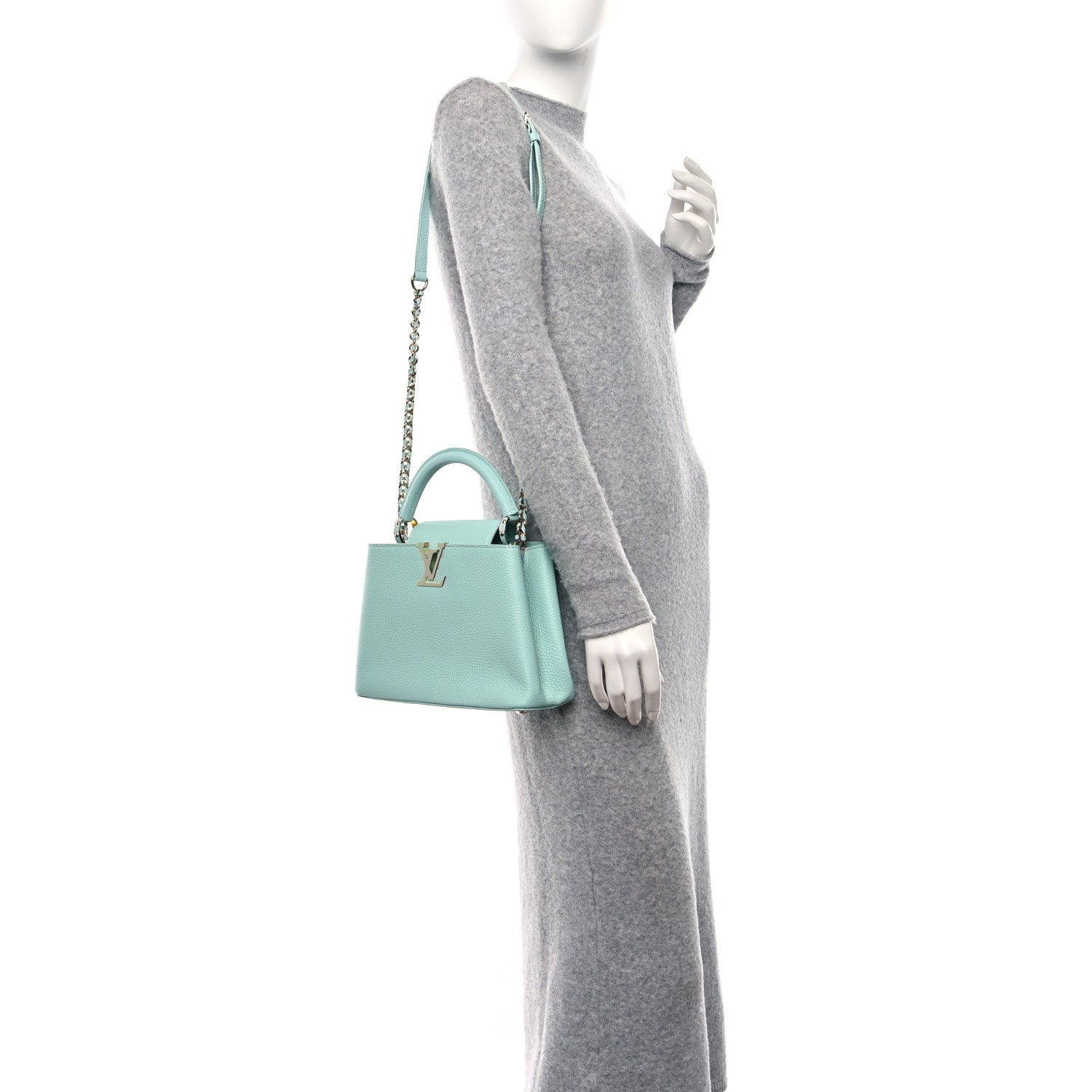 Louis Vuitton Taurillon Capucines BB Iridescent Topaz 2 of 8