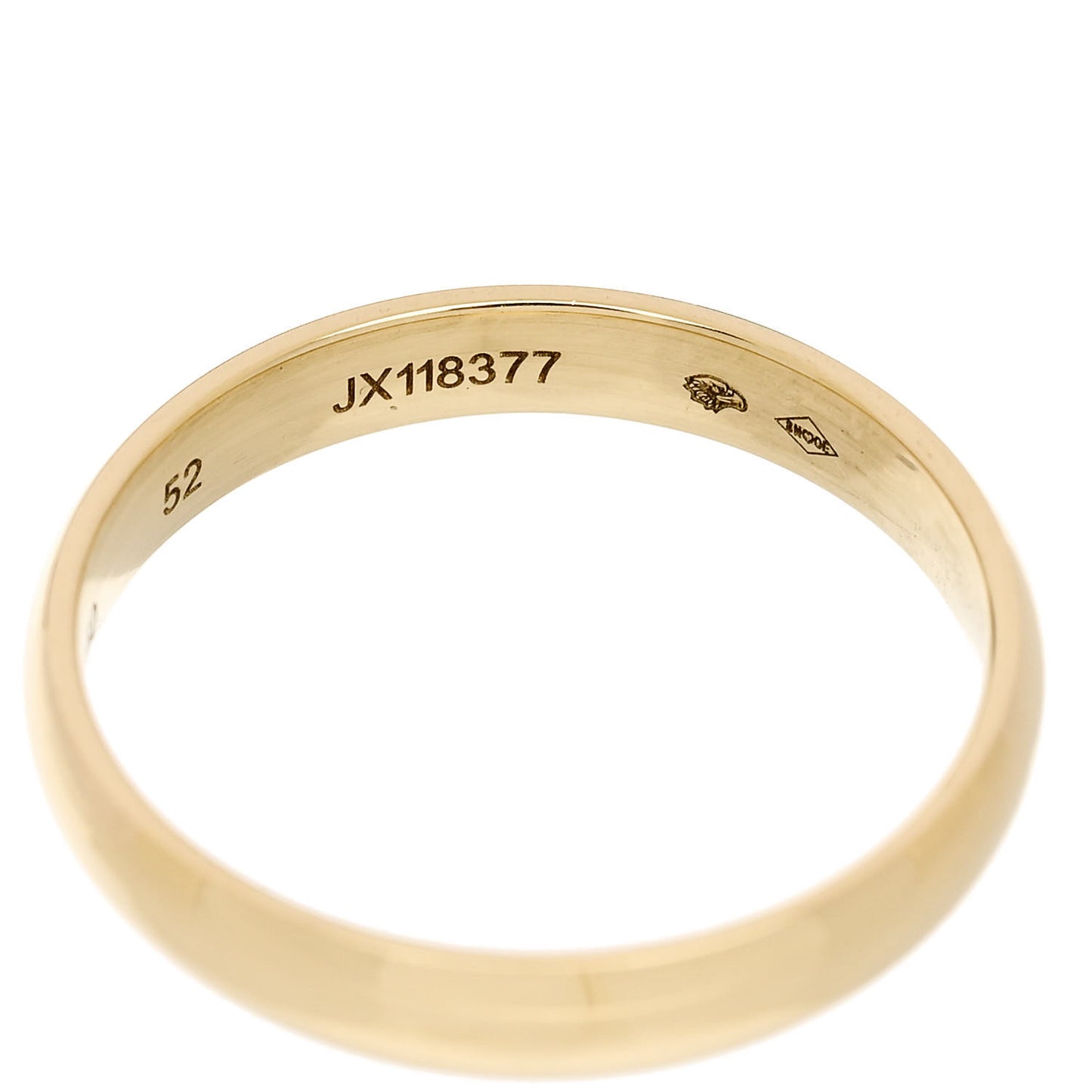 18K Yellow Gold 3mm Tendrement Wedding Band Ring 52 6