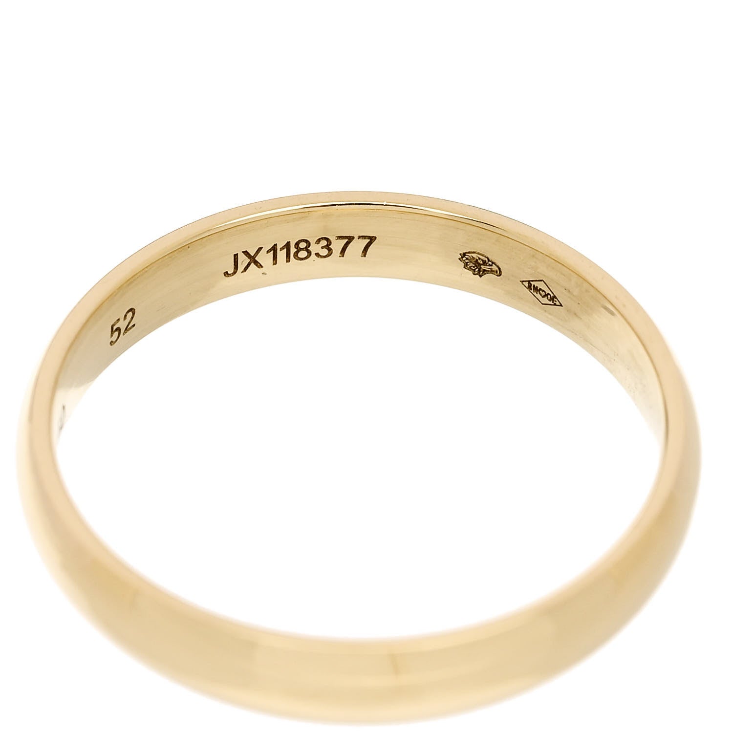 Van Cleef & Arpels 18K Yellow Gold 3mm Tendrement Wedding Band Ring 52 6 5 of 6