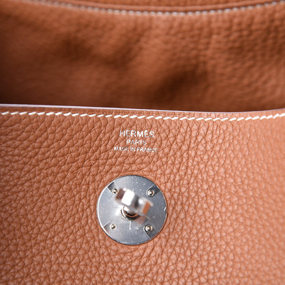 Hermes Taurillon Clemence Lindy 26 Gold 10 of 12