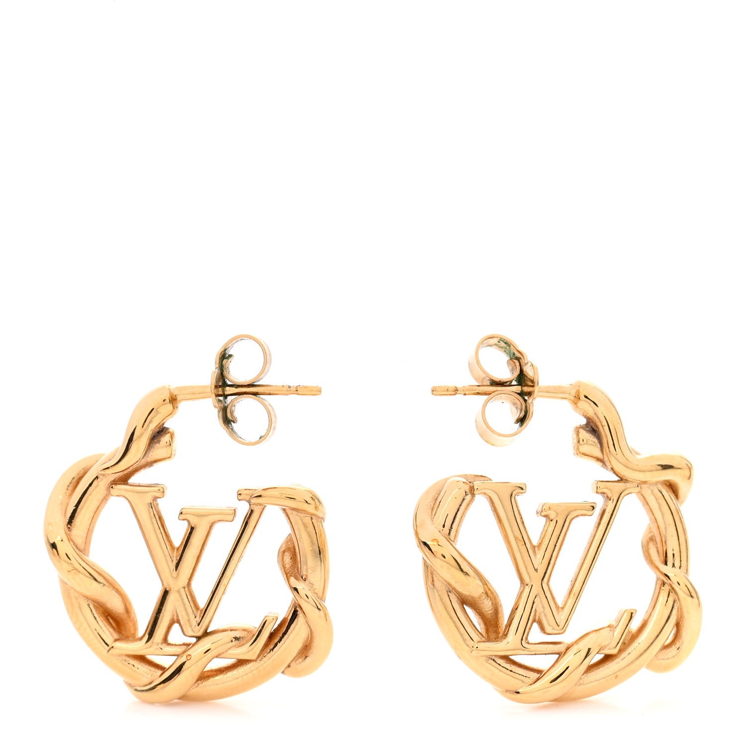 Louis Vuitton Garden Louise Hoop Earrings Gold 1 of 8