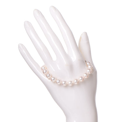 Mikimoto 18K Yellow Gold Akoya Cultured Pearl 7.5 x 8 mm Strand Bracelet 2 of 7