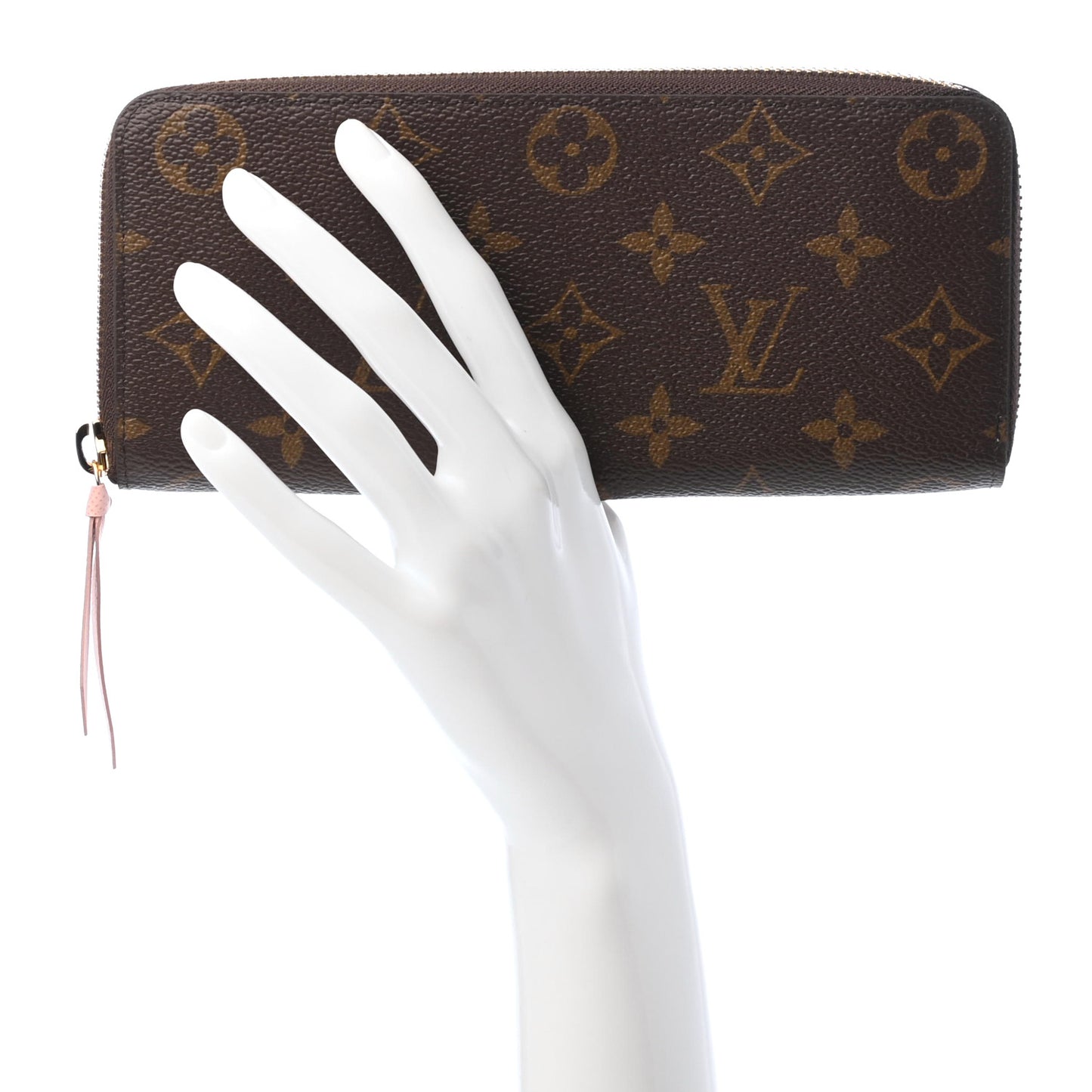 Monogram Clemence Wallet Rose Ballerine