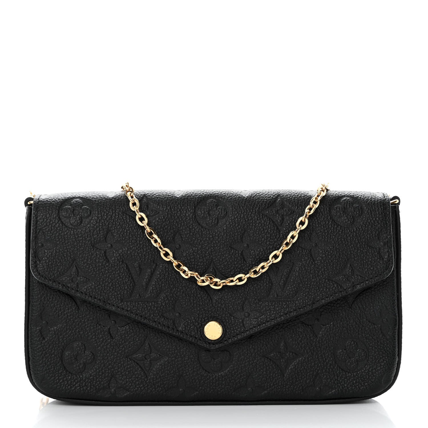 Louis Vuitton Empreinte Pochette Felicie Chain Wallet Black 2 of 11