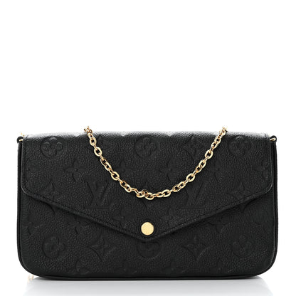 Louis Vuitton Empreinte Pochette Felicie Chain Wallet Black 2 of 11
