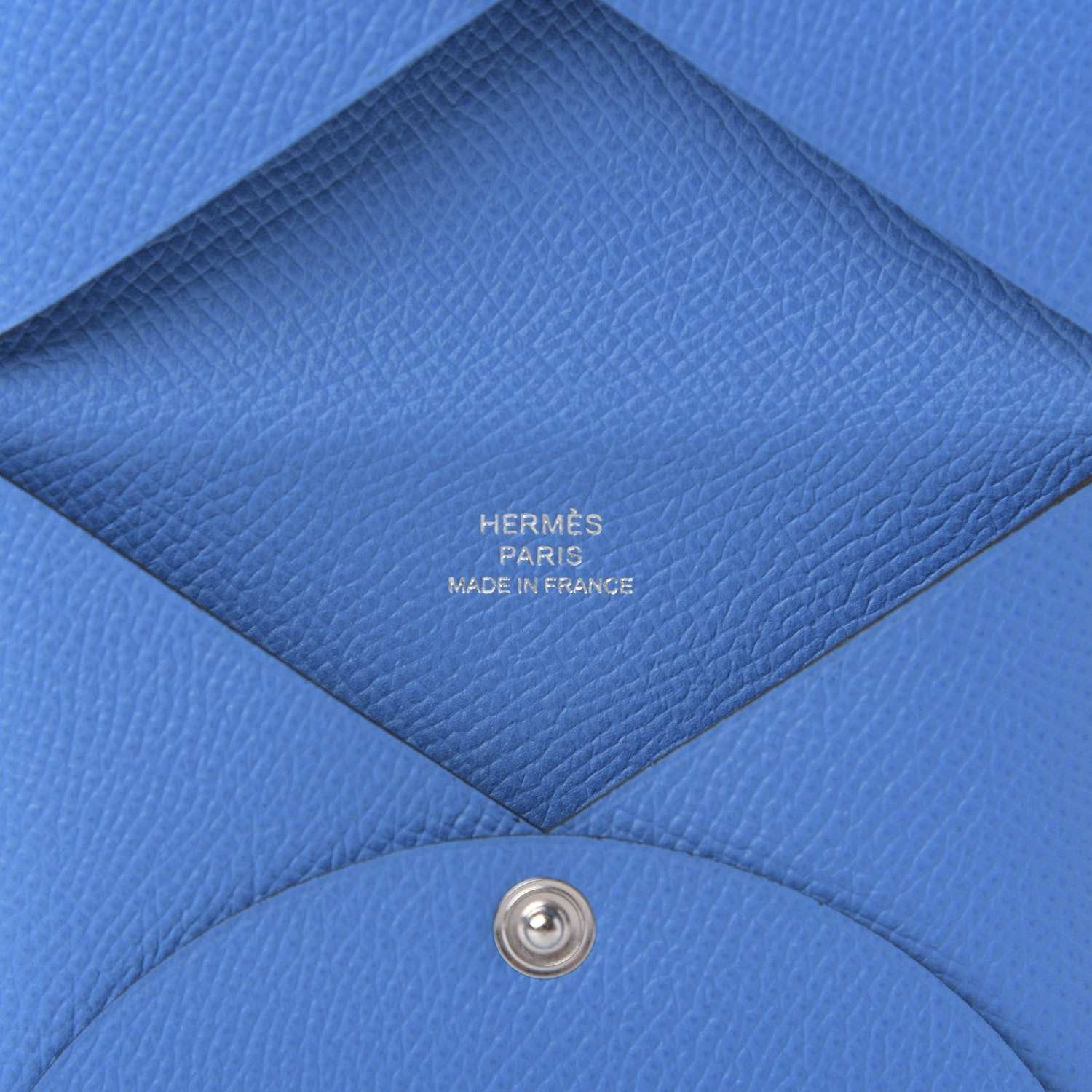 Hermes Epsom Calvi Card Case Bleu Zellige 6 of 6