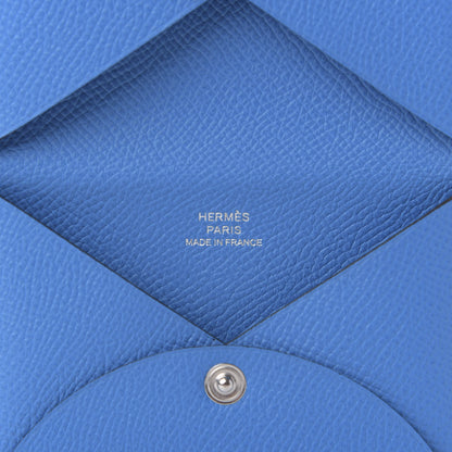 Hermes Epsom Calvi Card Case Bleu Zellige 6 of 6