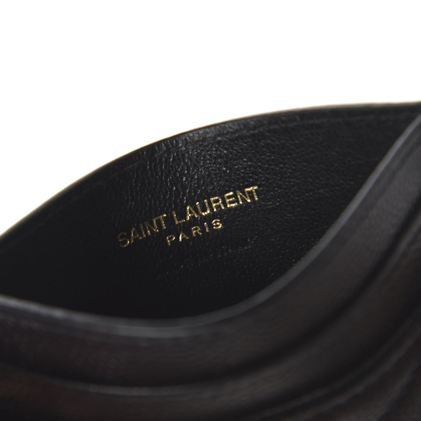 Grain De Poudre Matelasse Chevron Monogram Credit Card Case Black