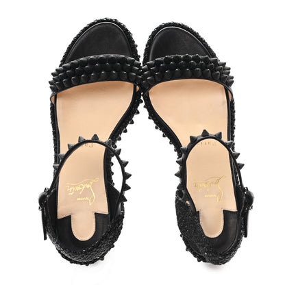 Christian Louboutin Calfskin Lata 60 Sandals 38 Black 2 of 9