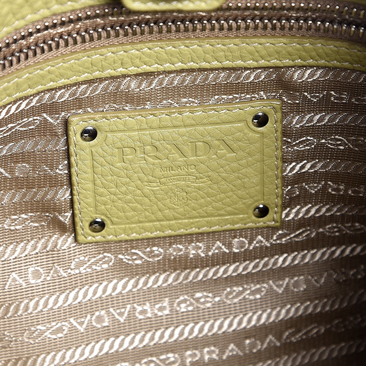Prada Vitello Daino Side Pocket Hobo Cedro 6 of 7