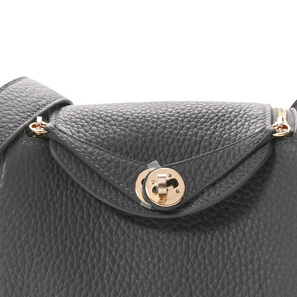 Hermes Taurillon Clemence Mini Lindy 20 Ardoise 8 of 11