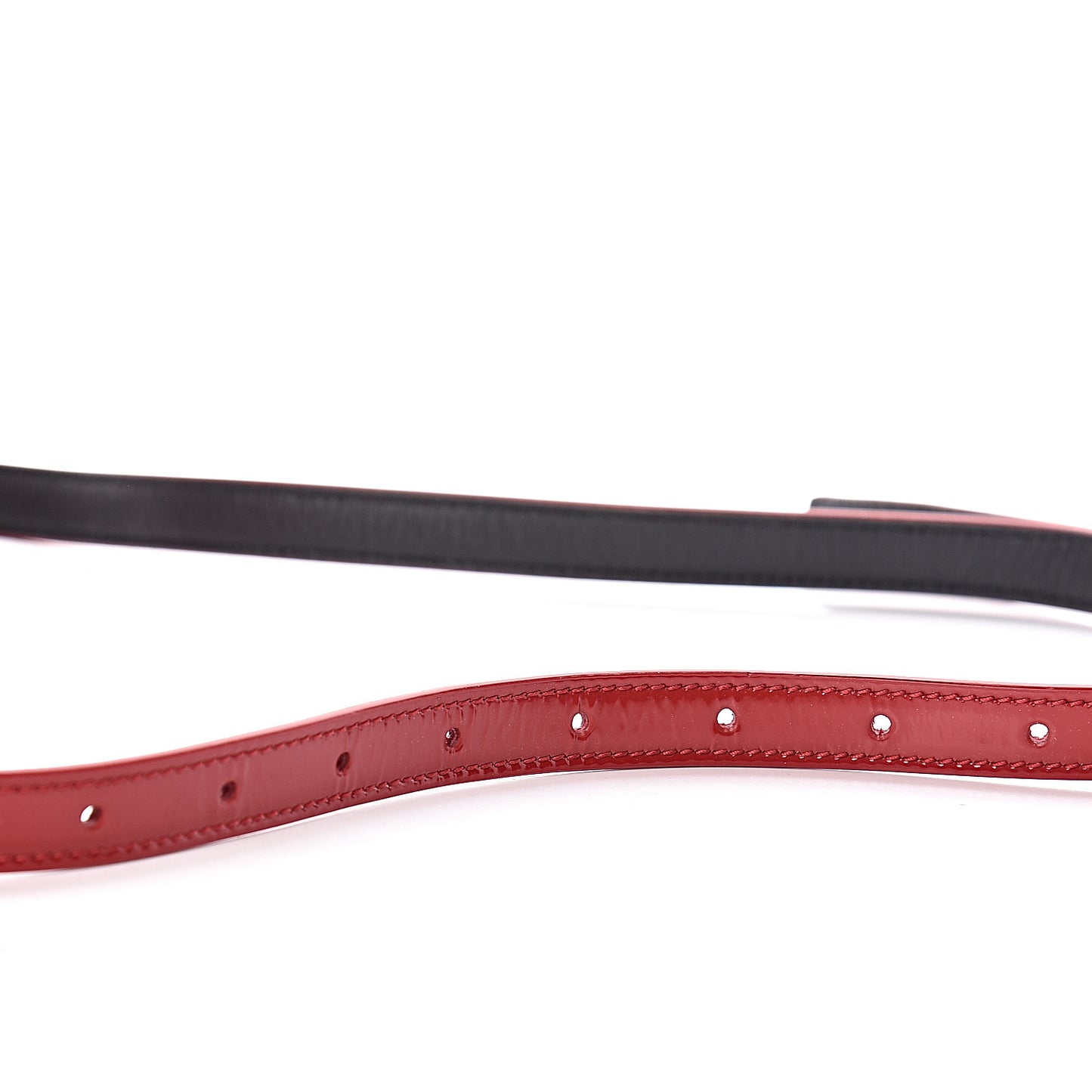 Patent Matelasse Vicky Monogram Belt Bag Red