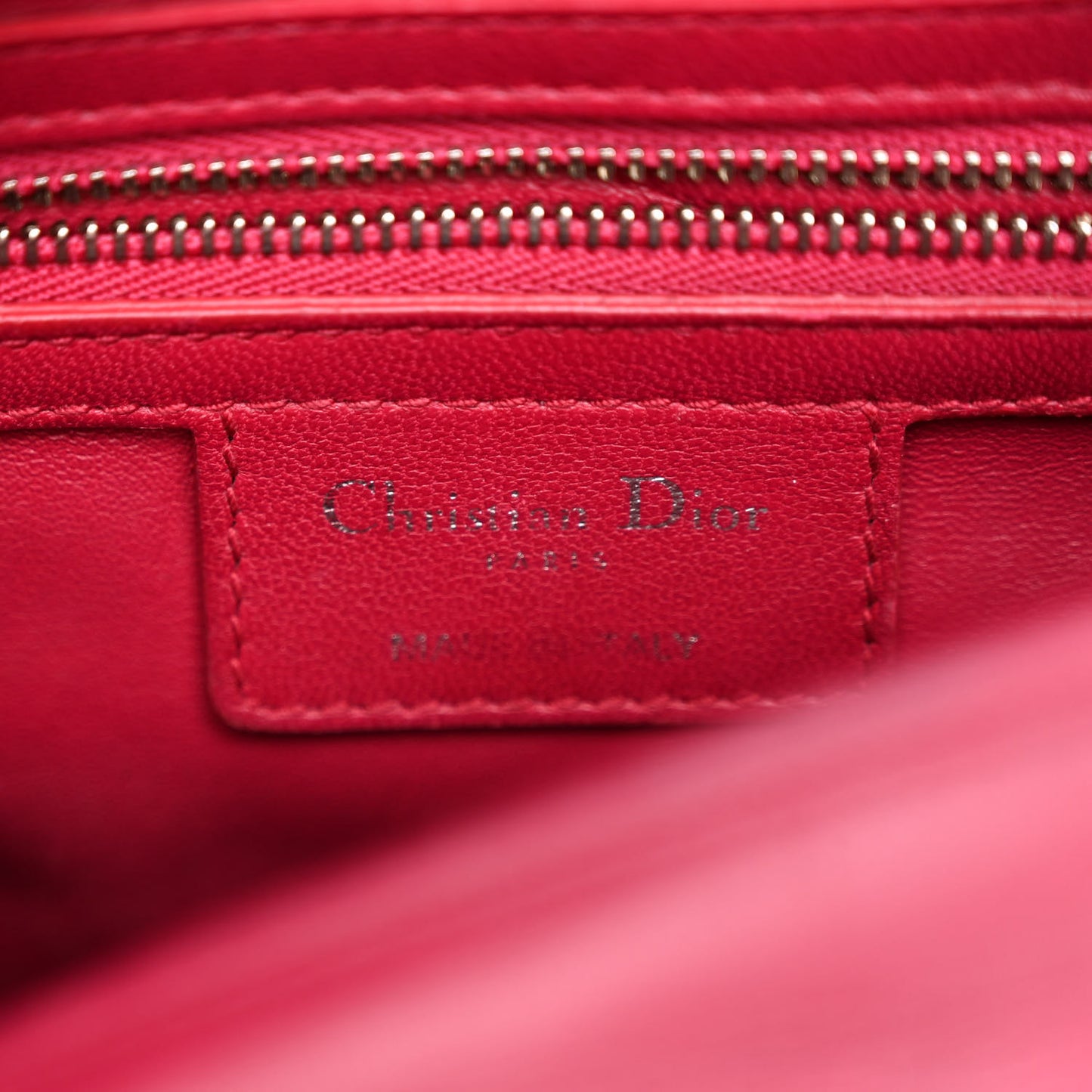 Lambskin Cannage Medium Pearl Lady Dior Dark Pink