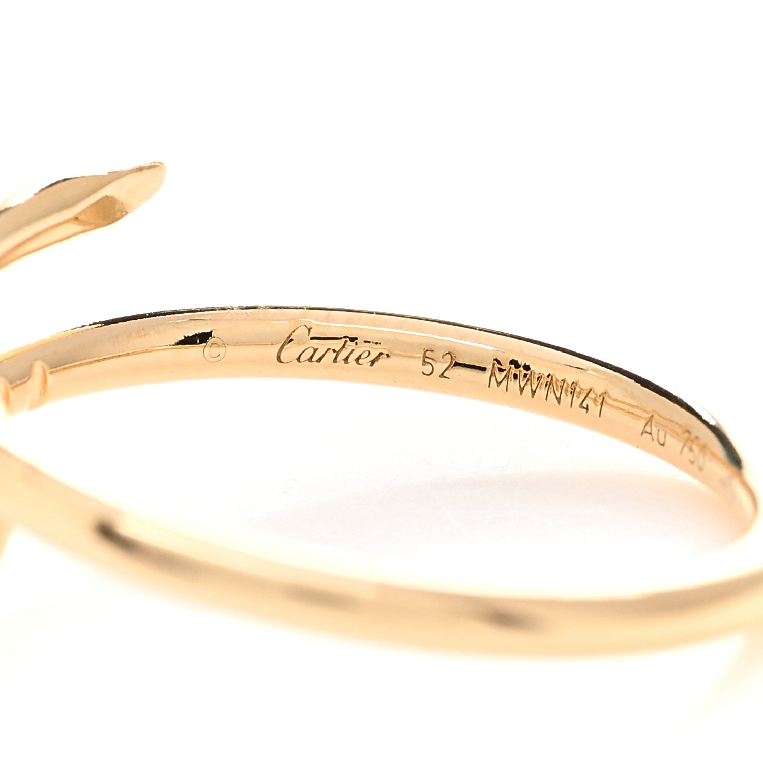 Cartier 18K Yellow Gold Small Juste Un Clou Ring 52 6 4 of 4