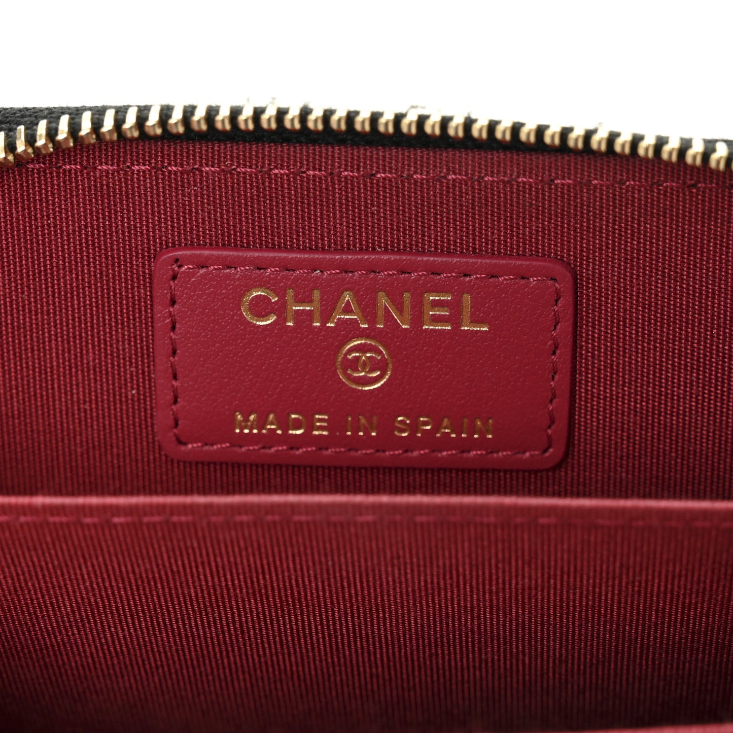 Lambskin Quilted Chanel 19 Zip Around Coin Purse Wallet Black