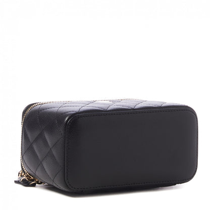 Chanel Caviar Quilted Small Vanity Case With Chain Black 4 of 10