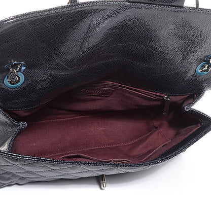 Chanel Crumpled Grained Calfskin CC Crave Jumbo Flap Black 6 of 9