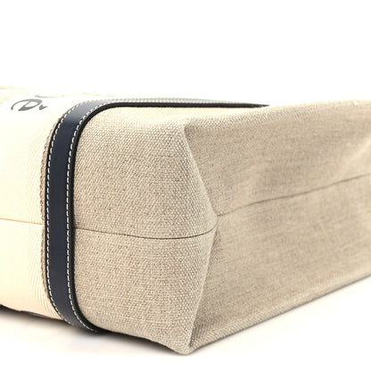 Chloe Cotton Calfskin Medium Woody Ribbon Tote White Blue 9 of 10