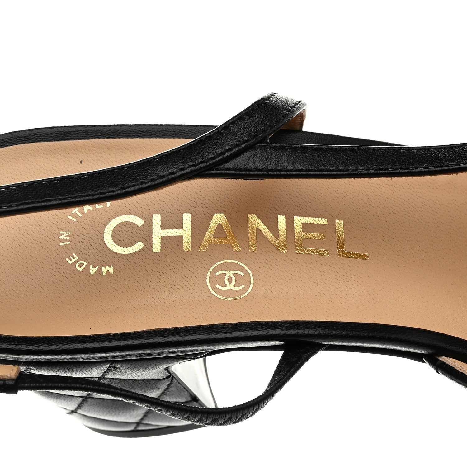 Chanel Lambskin Patent Calfskin Quilted Cap Toe CC Slingback Pumps 41 Black 7 of 10