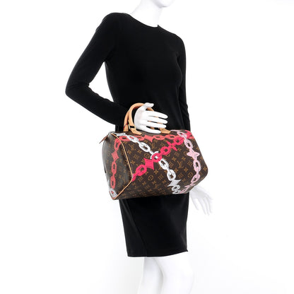 Louis Vuitton Monogram Bay Speedy 30 Rose Ballerine Poppy 2 of 9