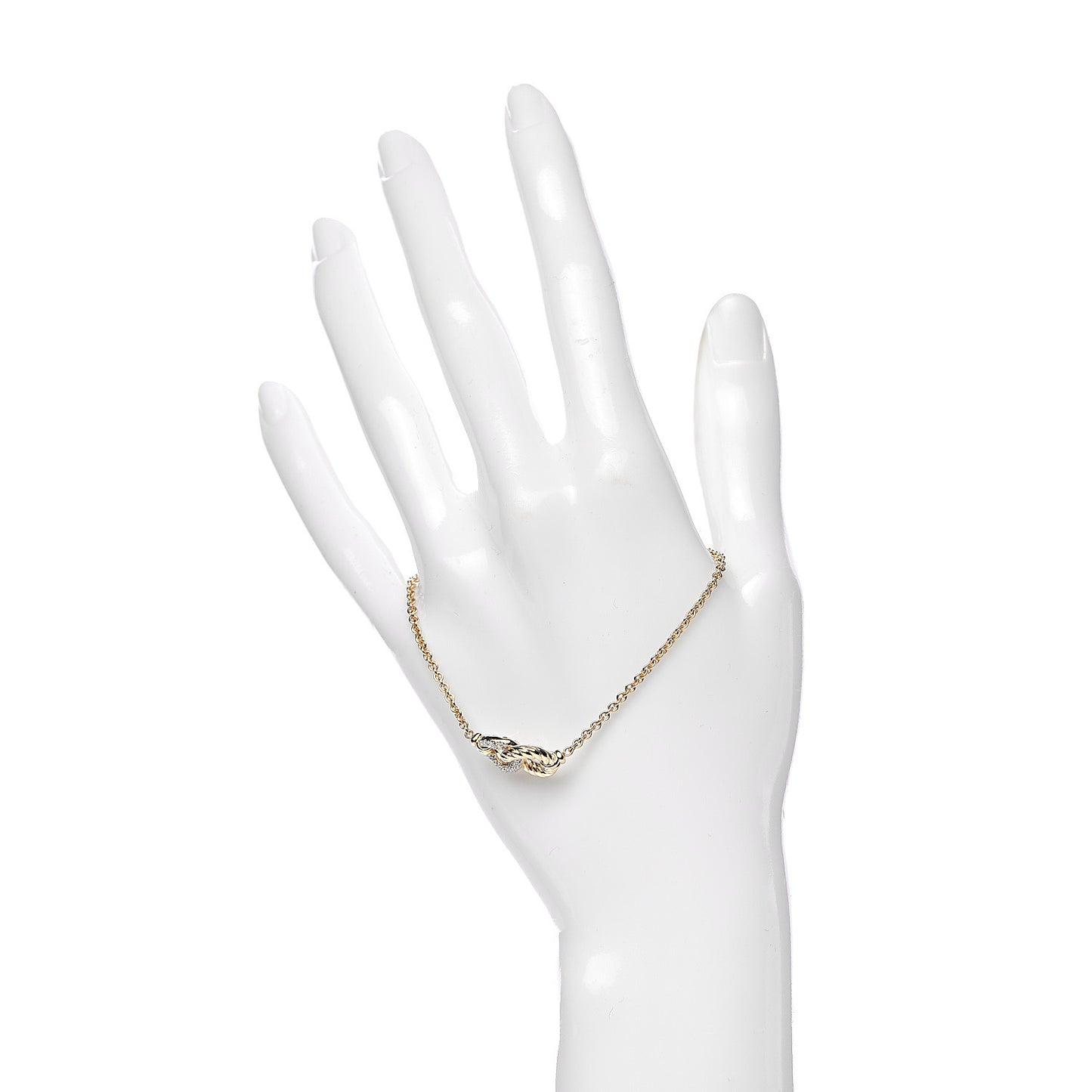 18K Yellow Gold Diamond Belmont Single Station Bracelet