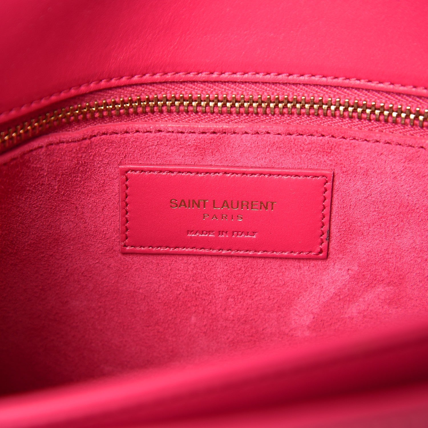 Saint Laurent Smooth Calfskin Medium Classic Monogram Universite Bag Fuchsia 7 of 7