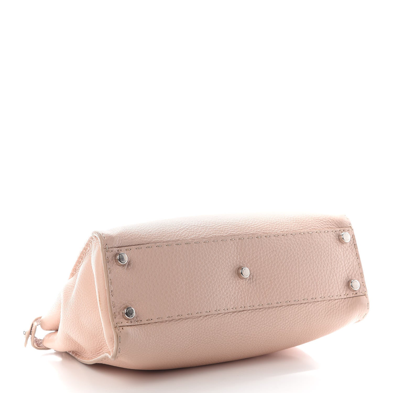 Fendi Cuoio Romano Selleria Bi-Color Medium Peekaboo Iconic Satchel Rosa Plaster Pesca 3 of 9