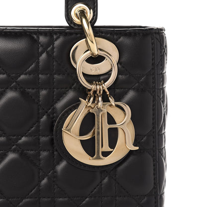 Christian Dior Lambskin Cannage Small Lucky Badges My Lady Dior Black 13 of 13