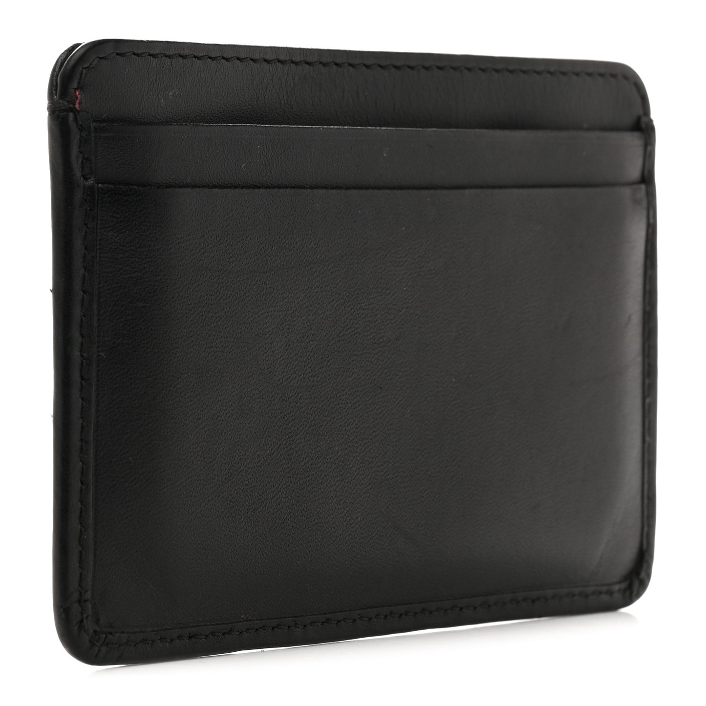 Calfskin Cambon Card Holder Black