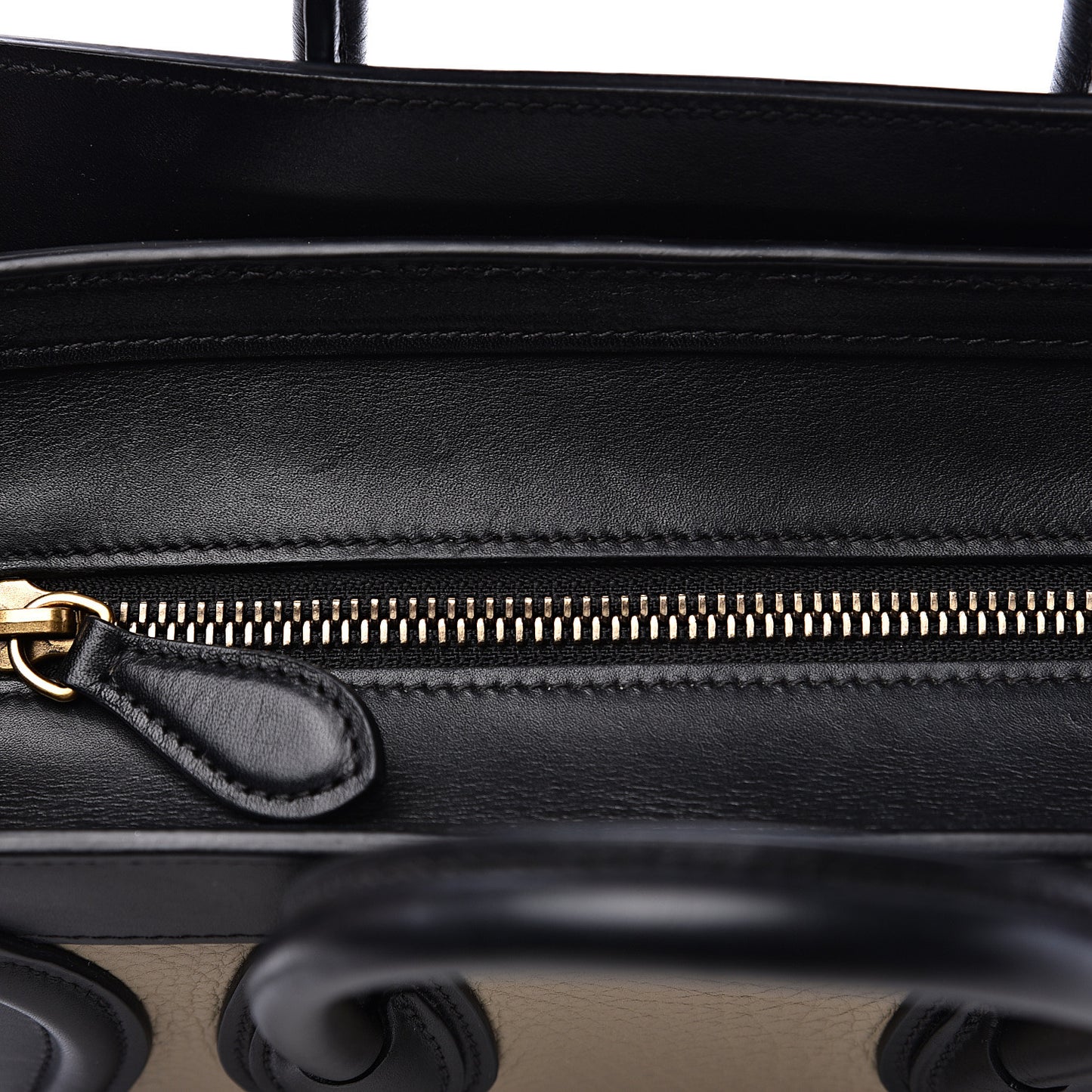 Elephant Calfskin Nano Tri-Color Luggage Beige