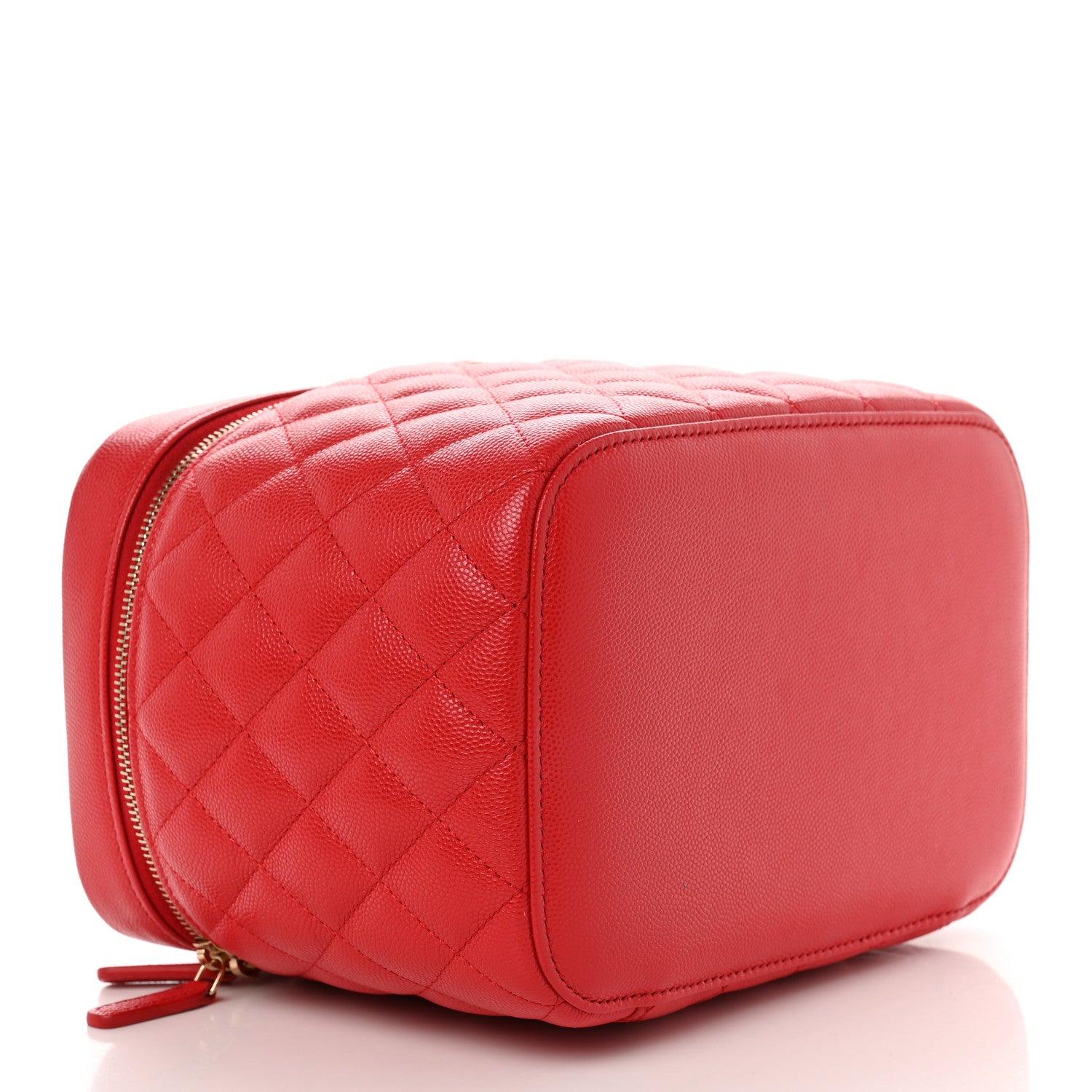 Chanel Caviar Quilted Large Vanity Pouch Red 4 of 9