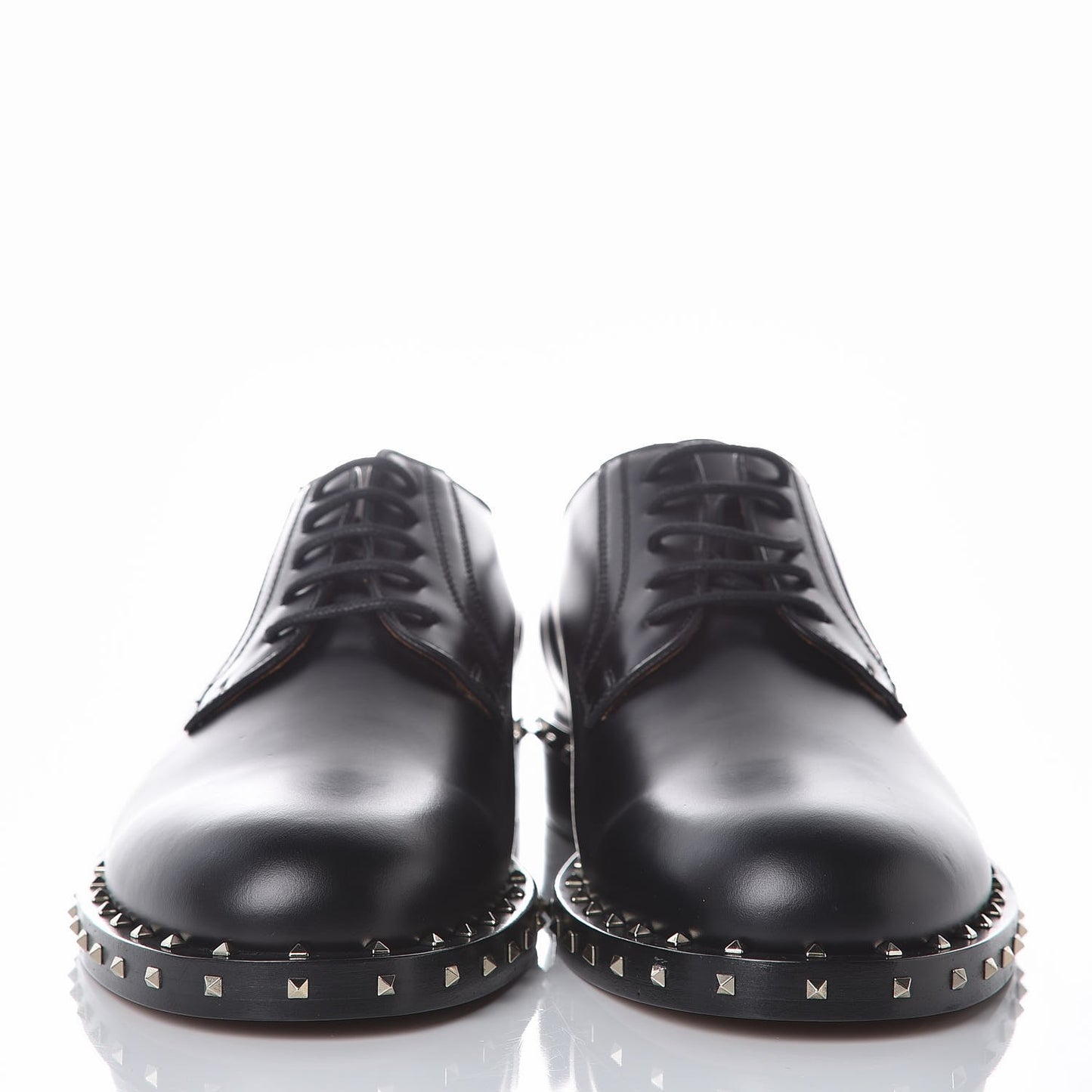 Matte Calfskin Soul Rockstud Derby Loafers 39 Black