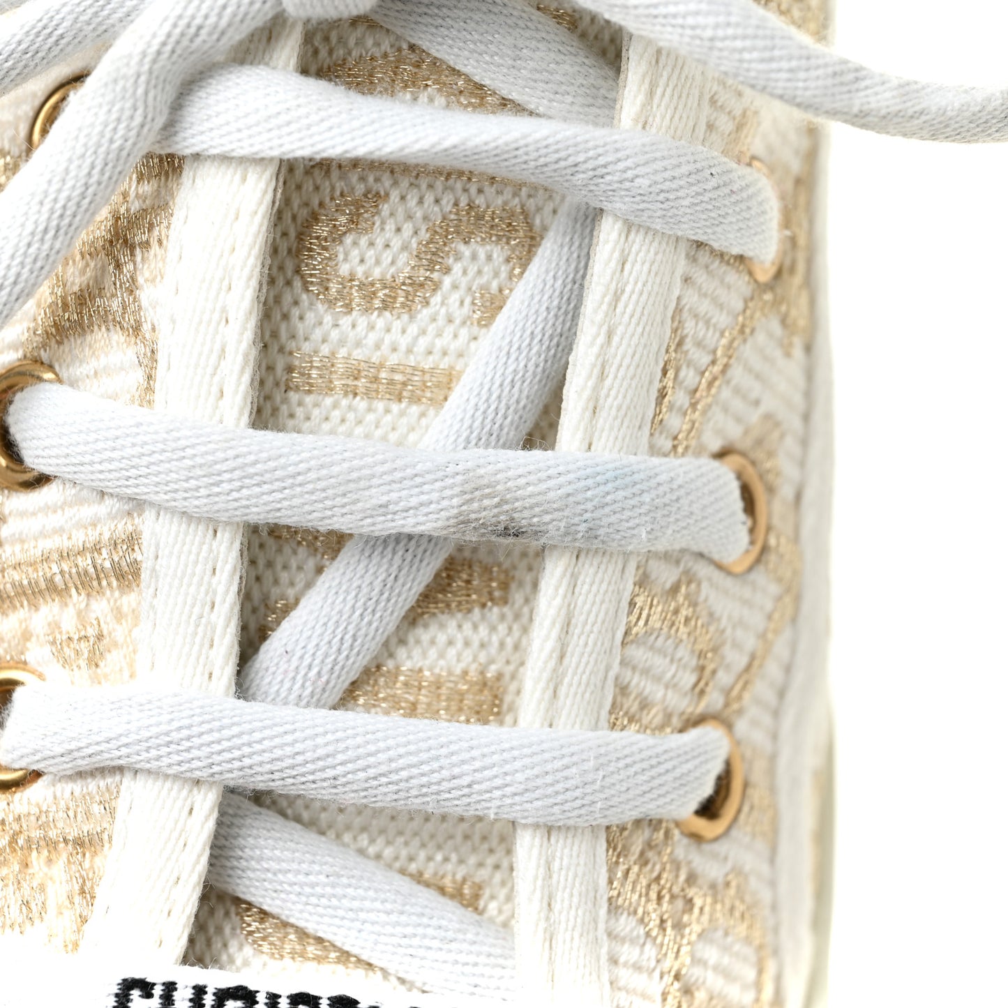 Canvas Oblique Walk'N'Dior Low Top Sneakers 38 Gold