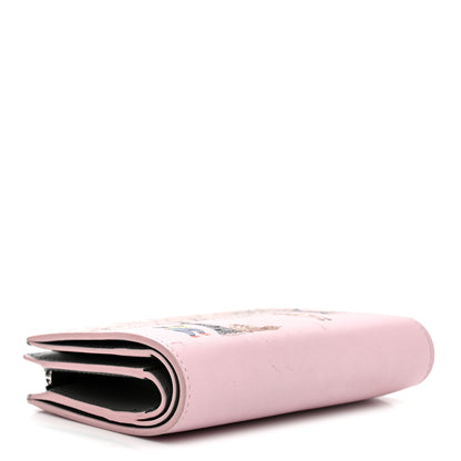 Loewe X SUNA FUJITA Satin Calfskin Deer Compact Zip Wallet Pink 4 of 7