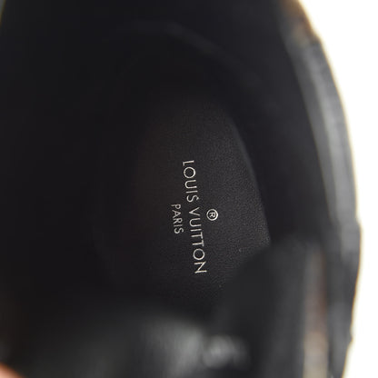 Louis Vuitton Suede Calfskin Monogram Laureate Platform Desert Boots 35.5 Black 7 of 12