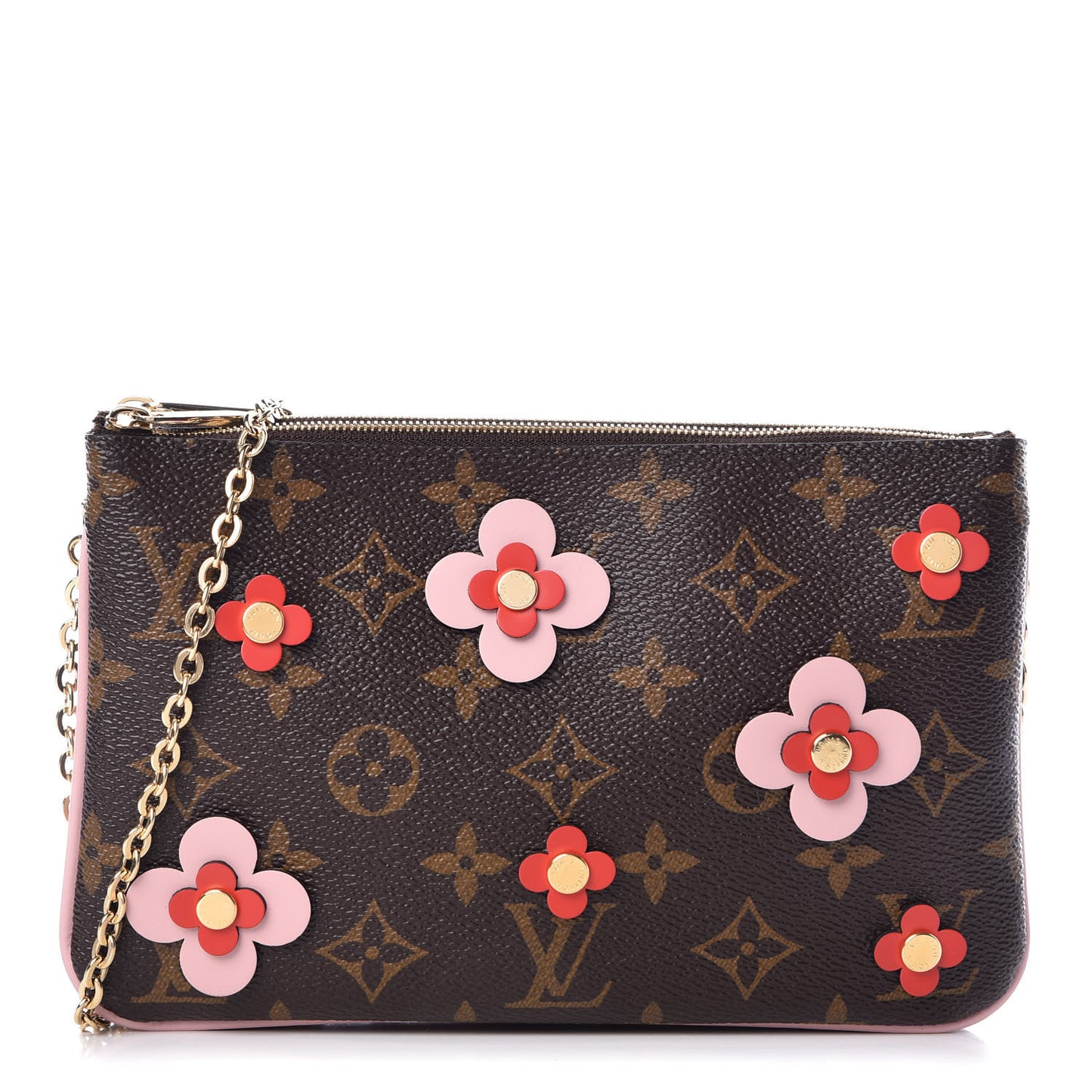 Monogram Blooming Flowers Double Zip Pochette