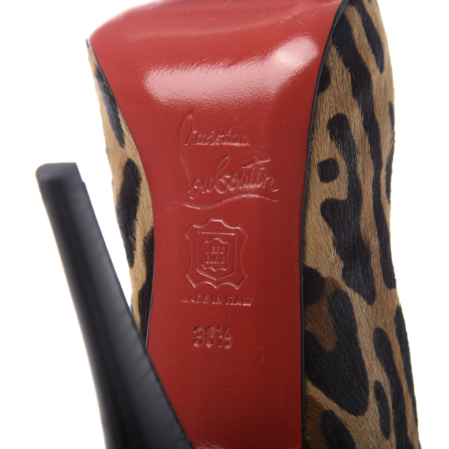 Pony Hair Alta Ariella Talon Boots 36.5 Leopard