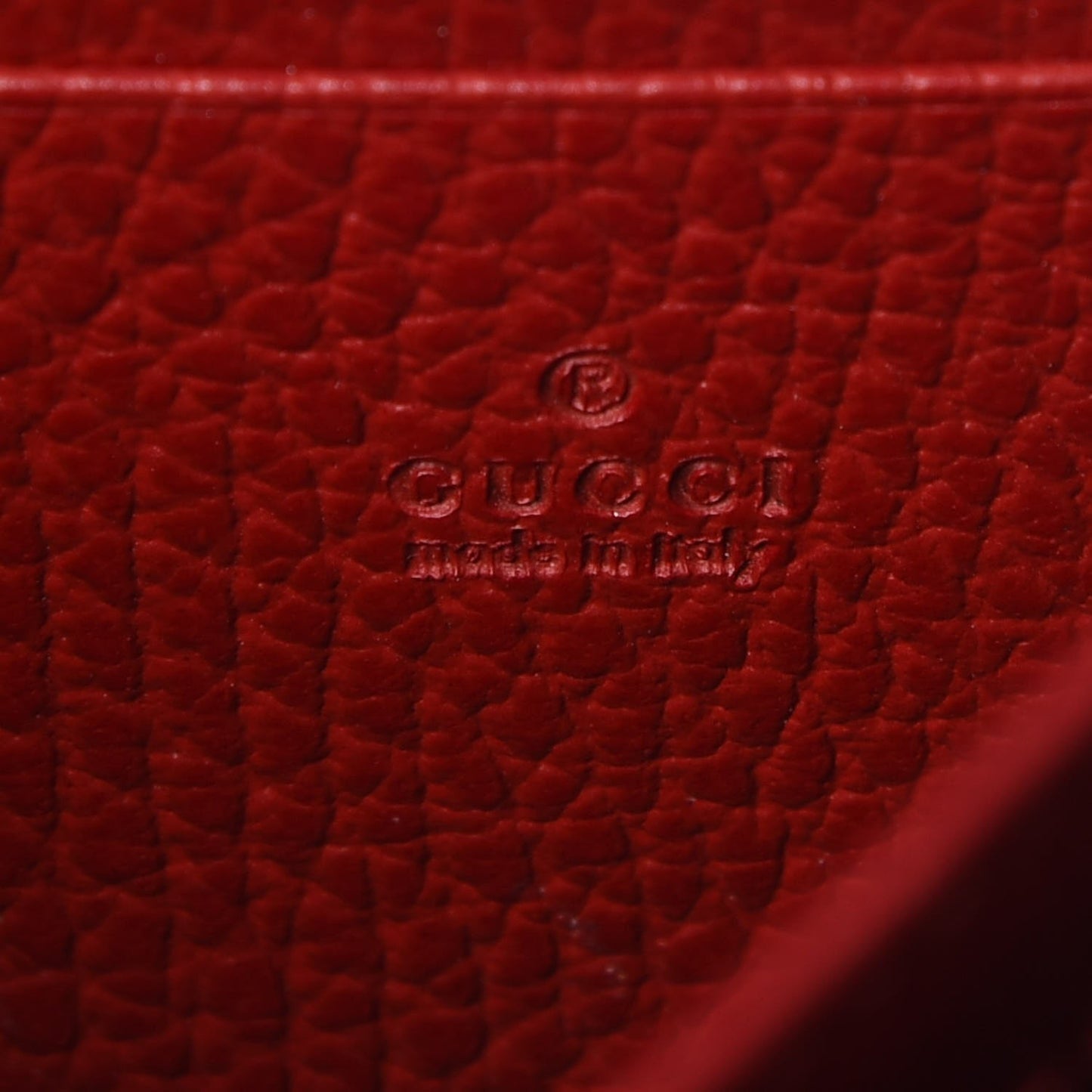 Calfskin Mini Dionysus Chain Wallet Hibiscus Red
