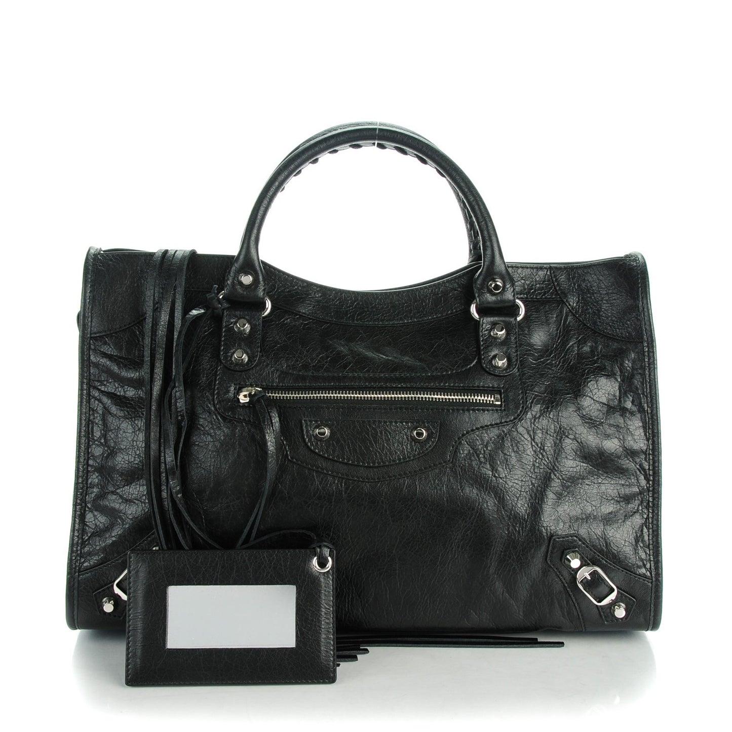 Agneau Classic Silver Hardware City Black